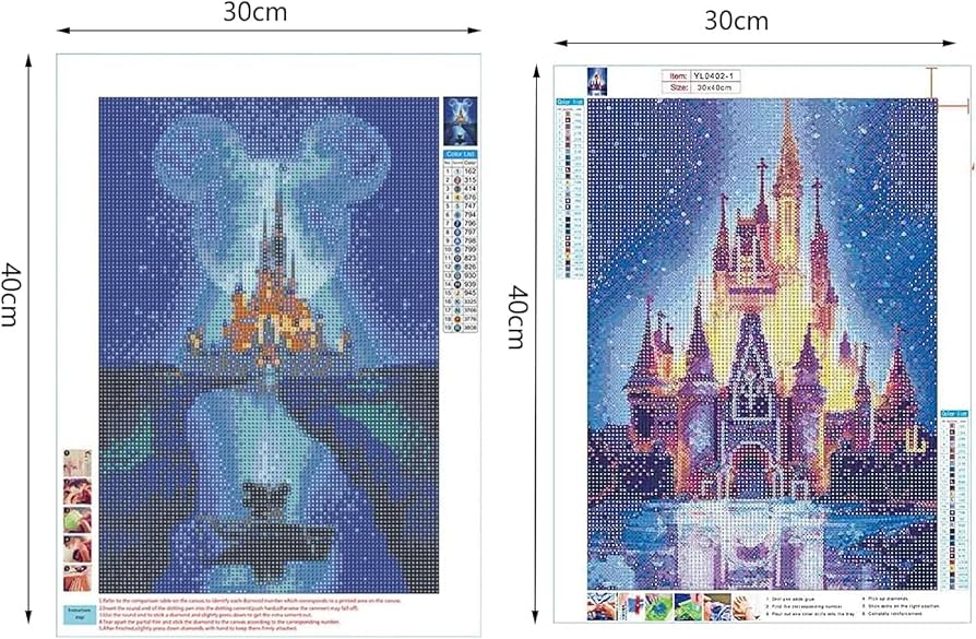 Amazon | Wikrtoria 2枚ダイヤモンドアート キット 5D